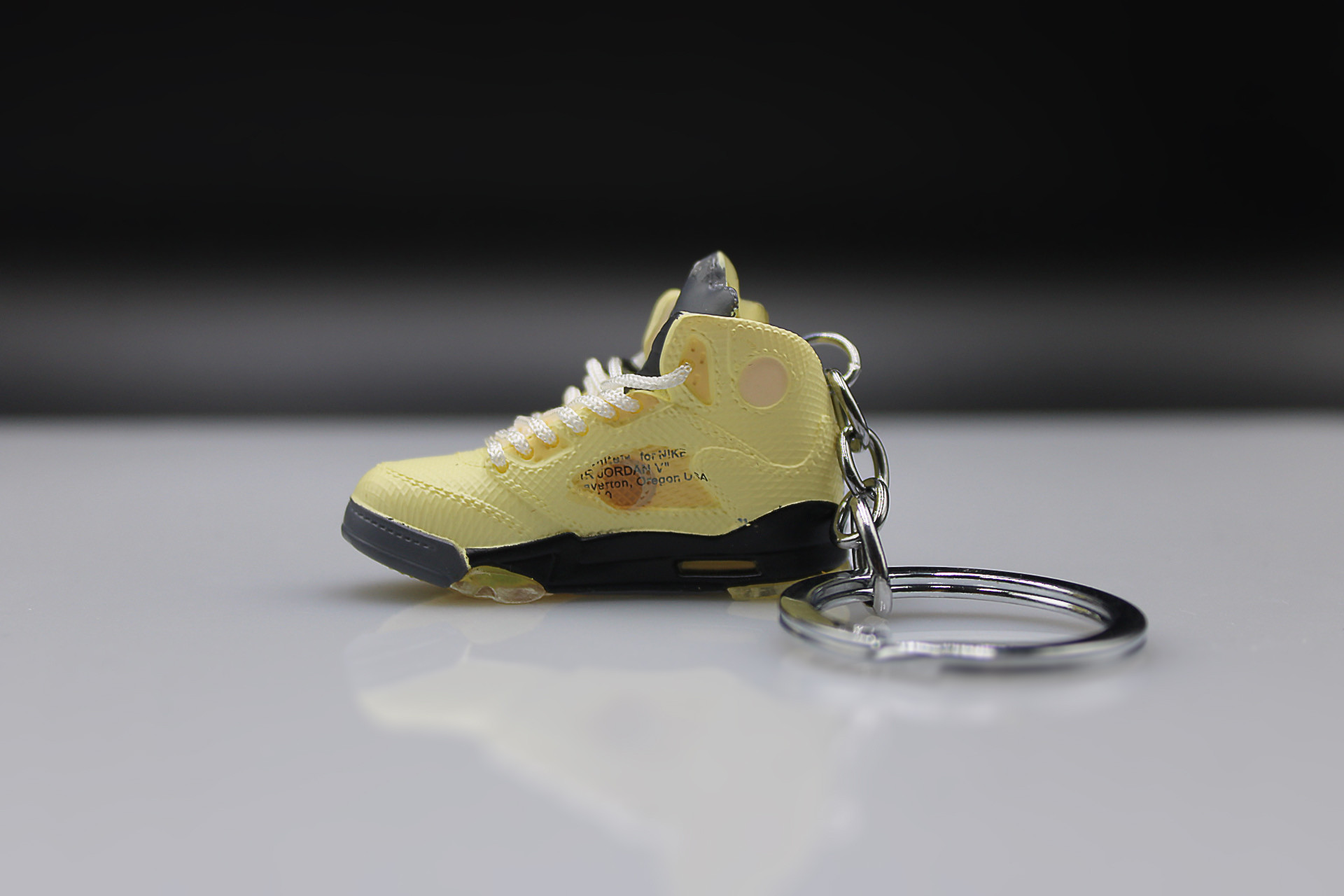 Porte-clés Sneakers 3D - Air Jordan 5 X Off-White - White Sail